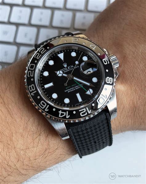 Rubber Strap for Rolex GMT Master II 